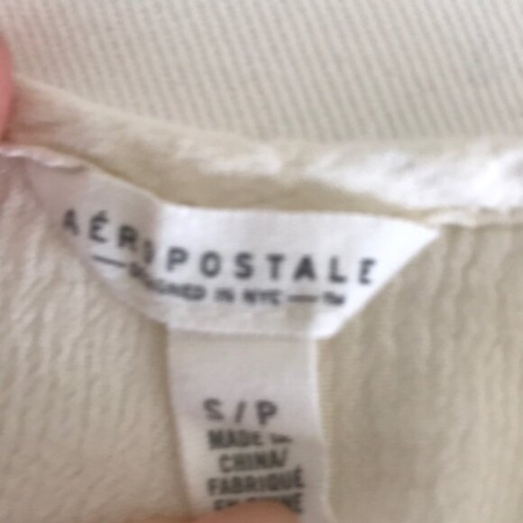 Boho Lace Detailed Cream Aeropostale Blouse - Picture 4 of 5